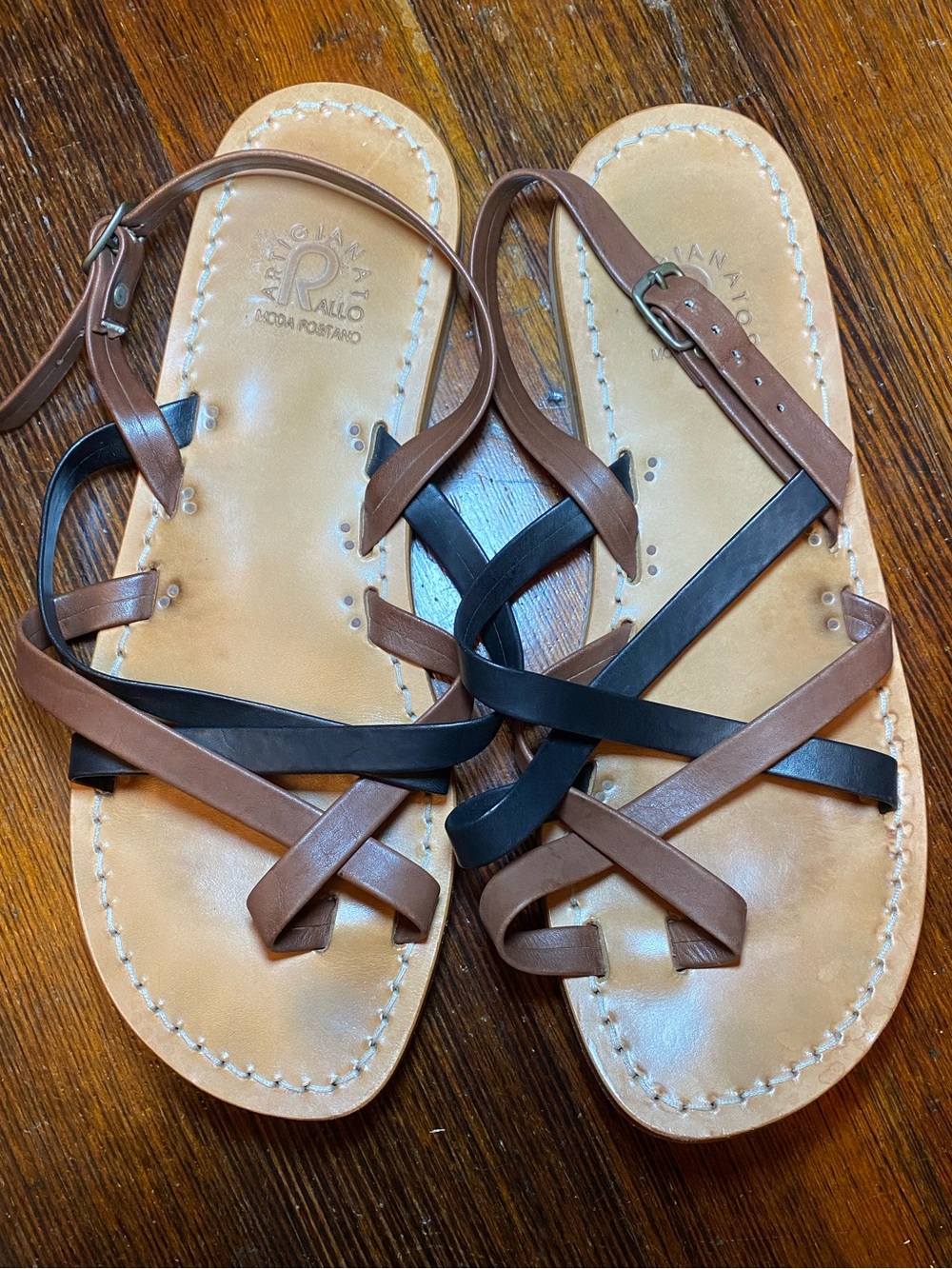 EUC Handcrafted Made in Italy Leather Strappy Women's “Jesus” Sandals